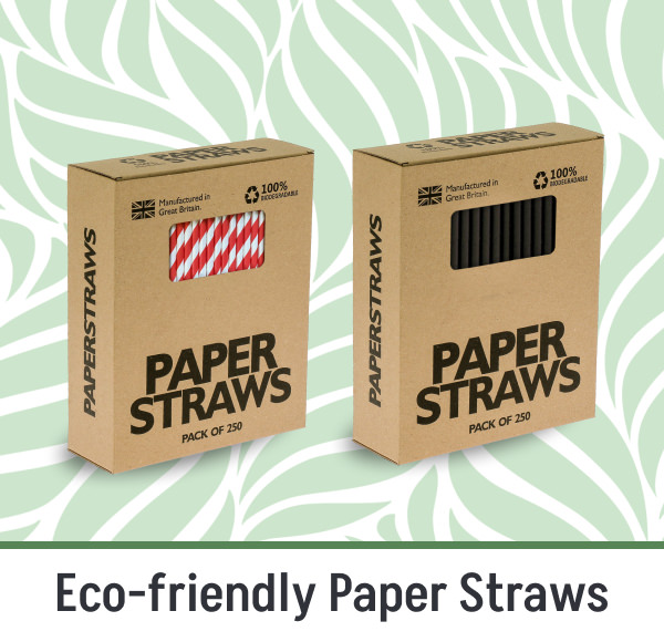 Eco-friendly Paper Straws MENU Banner