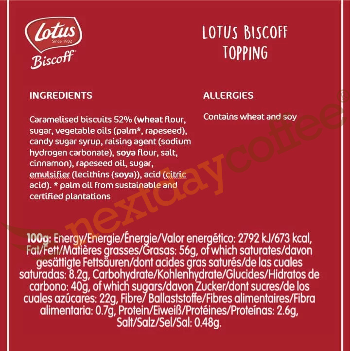 Lotus Biscoff Topping - 1kg