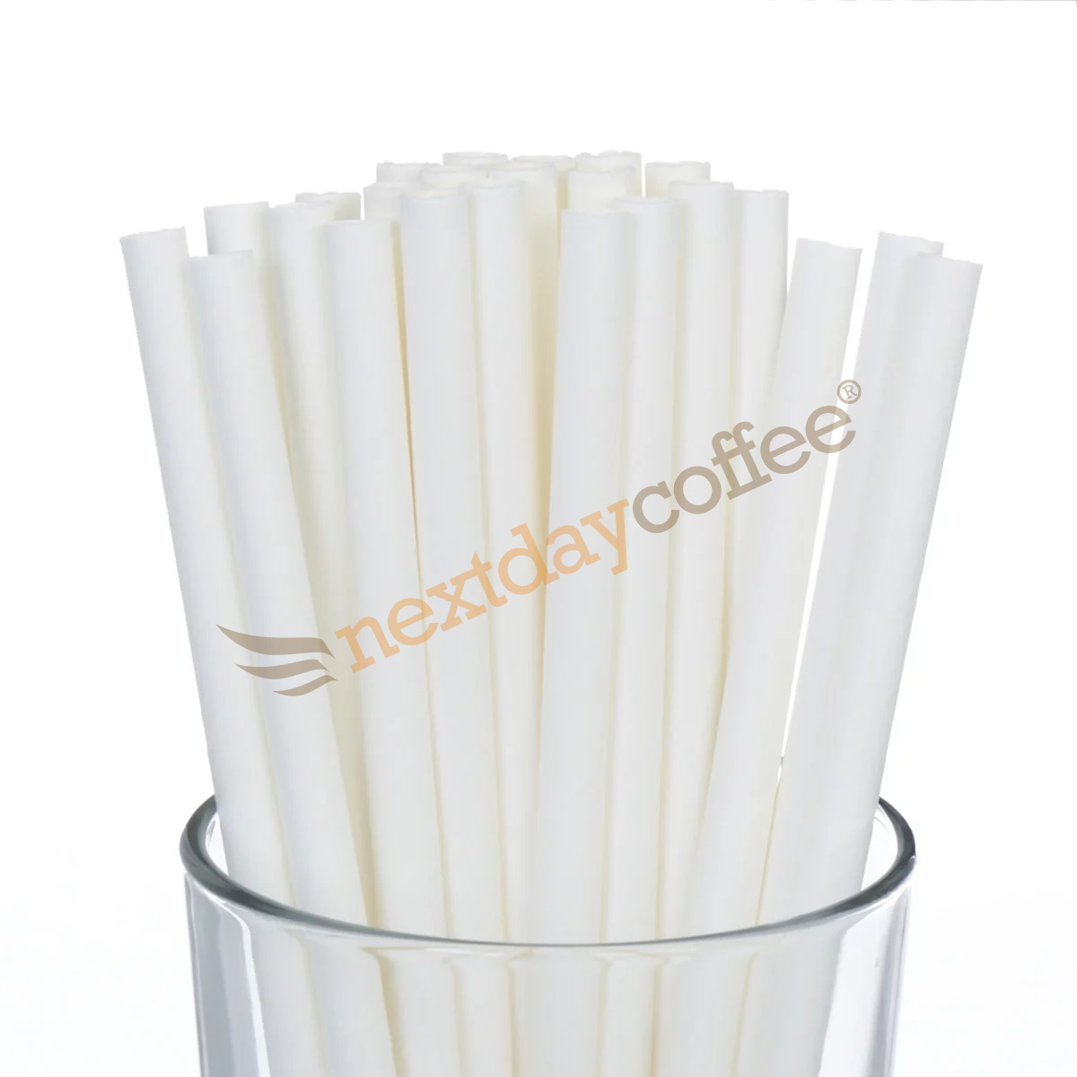 Paper Smoothie Straws, White Drinking Straws