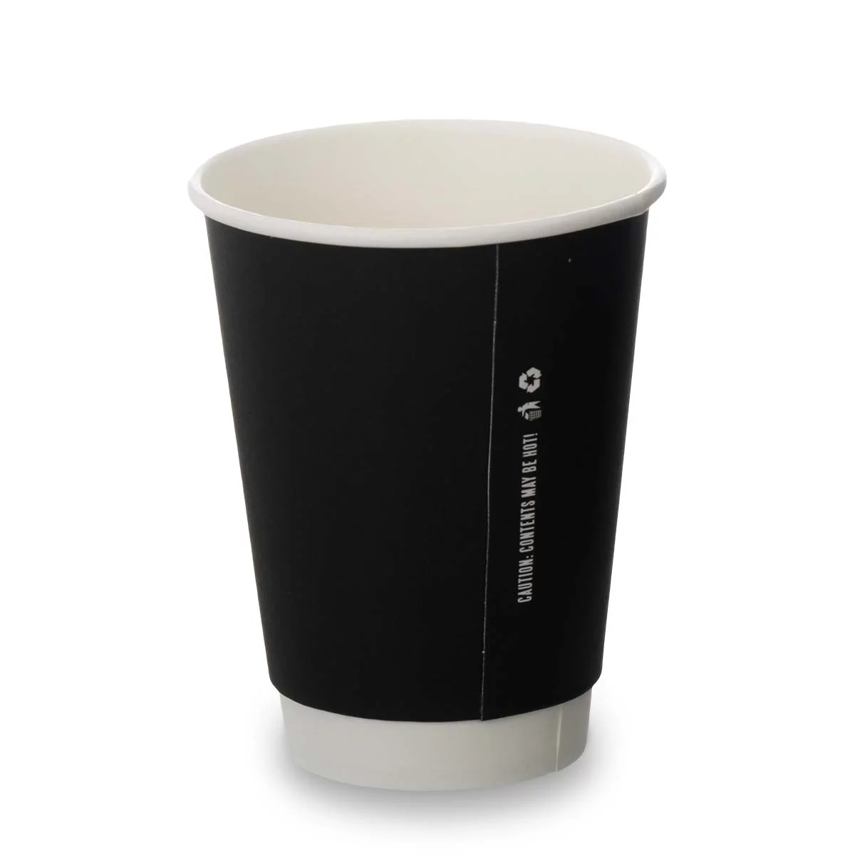 Matt Black Double Wall Paper Cups | Takeaway Coffee Cups