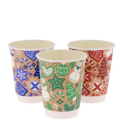 8oz Vegware Double Wall Christmas Cups (500)