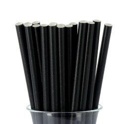 Paper Smoothie Straws - Black 